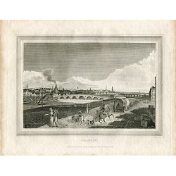 Glasgow gravé par S. Davenport et publié par Thomas Kelly en 1817