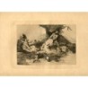 Radierung von Goya. Sie nutzen sie ('Se aprovechan'). Tafel 16 aus der Radierungsserie „Katastrophen des Krieges“, Ausgabe 1937.