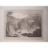 Cascate di Tivoly in Italia, dopo Metz. Incisione di Angus (1820 circa)