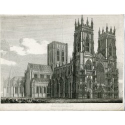 York Minster NW Dessiné et gravé en 1816 par JC Buckler.