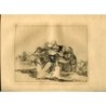 Goya etching. Everything is topsy-turvey ('Todo va revuelto'). Plate 42 from Disasters of War etching series, 1937 edition.