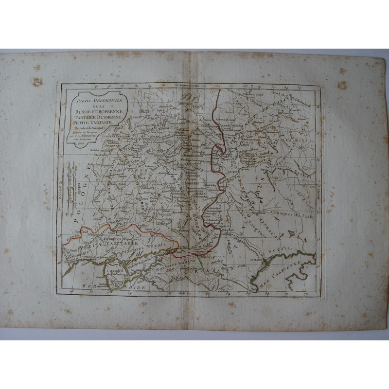Carte ancienne de la Russie du Sud. Robert de Vaugondy (1806)