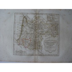 Carte ancienne des régions occidentales de la France. Robert de Vaugondy (1794)