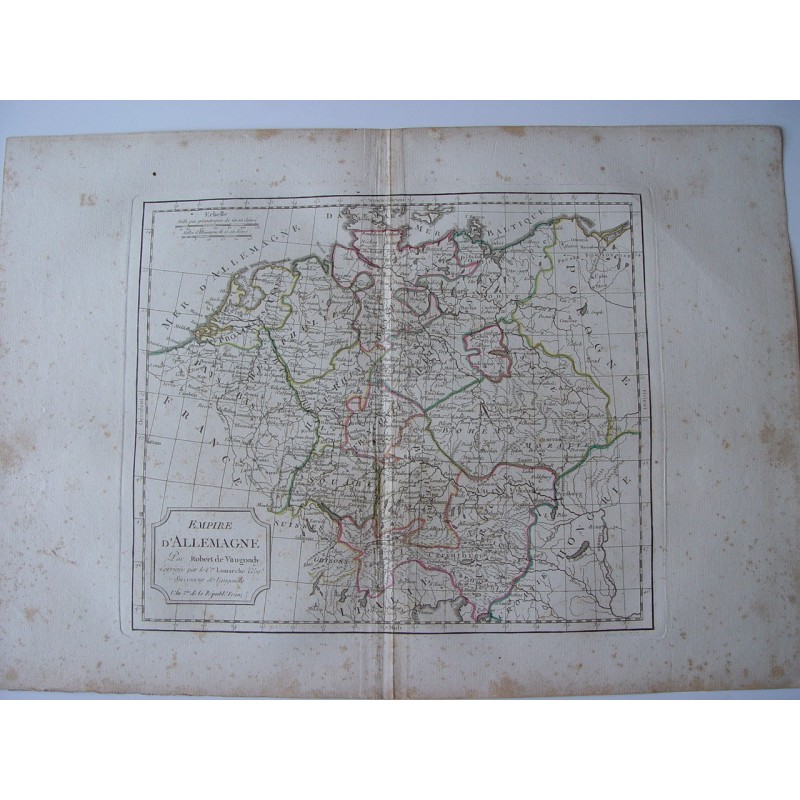 Antica mappa della Germania. Robert de Vaugondy (1794)