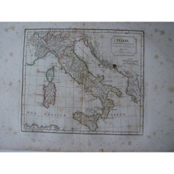 Carte ancienne de l'Italie. Robert de Vaugondy (1794)