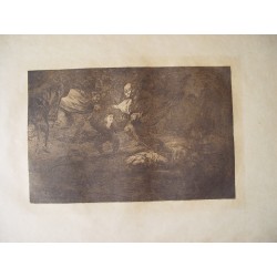 Goya etching. God creates them and they join up together. Disparates, 18 (Follies / Irrationalities), ninth edition (1937)
