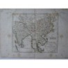 Antike Karte von Indostan, China, Tataren. Robert de Vaugondy (1806)