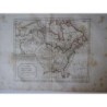 Antique map of Canada, Lousiane, United States and Canada. Robert de Vaugondy (1794)