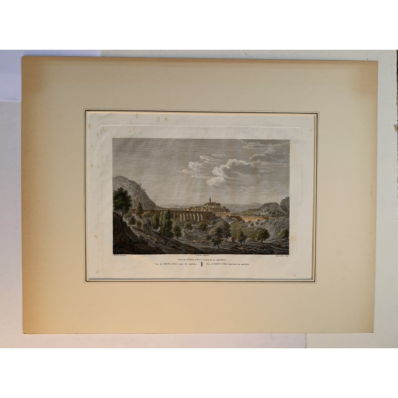 Kartause von Porta Coeli, Valencia – Alexandre Laborde – Antiker Druck 1810.