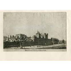 England.Engraving of Whitton Castle Durham by Richard Godfrey.