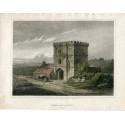 England. Wetheral Priory in Cumberland colored engraving.