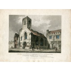 Angleterre. Église Saint-Nicolas et porte de l'abbaye gravées par JC Smith
