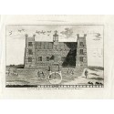 England. Lumley Castle engraving taken from a drawing by Edward Barras