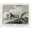 England. Carew Castle in Pembrokeshire on the work of Lowry, published by Alex Hogg in 1786