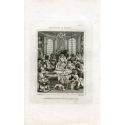 The Reward of Cruelty grabado por T. Clerk obre una obra de  William Hogarth.