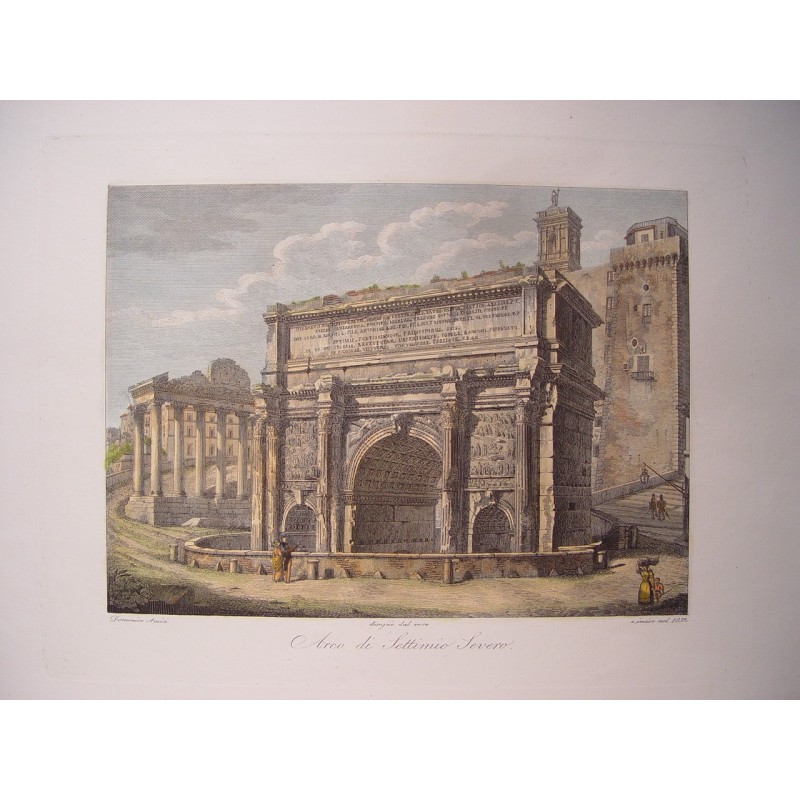 Arch of Septimius Severus, Rome (Italy). Domenico Amici, 1847