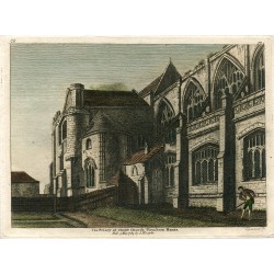 The Priory of Christ Church , Twynham, Hants grabado por Sparrow en 1784