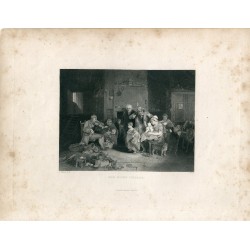 The blind fiddler grabado por C. Marr  sobre obra de D. Wilkie
