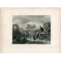 The mountebank grabado por A. Duncam sobre obra de Jan Steen 1834