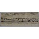Vista de la ciudad y puerto de Barcelona. Pieter van der Aa, 1715