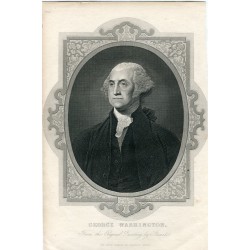 Gravure de George Washington d'après une peinture originale de Stuart