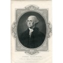 Gravure de George Washington d'après une peinture originale de Stuart
