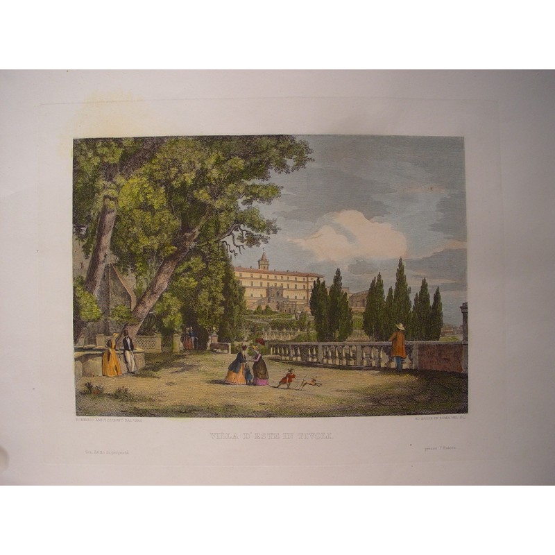Villa d´Este in Tivoli (Italien). Domenico Amici, 1847