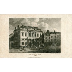 The Auction Mart London grabado en 1815 por J. Shury de un dibujo de J.P.Neale