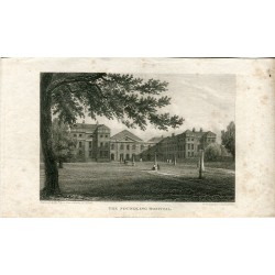 The Foundling Hospital grabado por Elizabeth Byrne. Dibujó J.P. Neale.