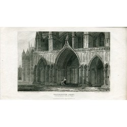 Westminster Abbey grabado por H.Hobson. Dibujó J.P.Neale