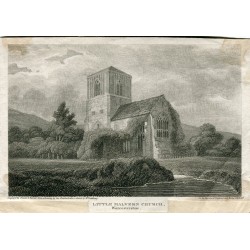 Little Malvern Church grabado por Stewart&Burnet de un dibujo de Mrs. Lathbury