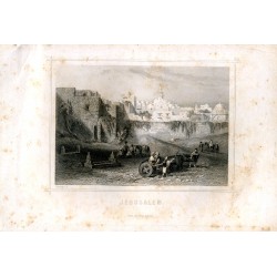 Jerusalén grabado por Rouargue publicado en Paris en 1860