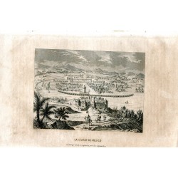 La ciudad de Mejico grabado por P. Alabern  y publicado por J.Vazquez en La Habana  en 1864