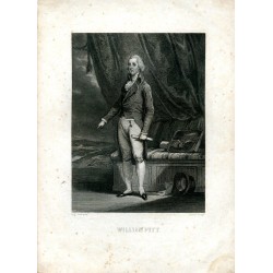 William Pitt engraved by Portier, drew Eugenio Lami