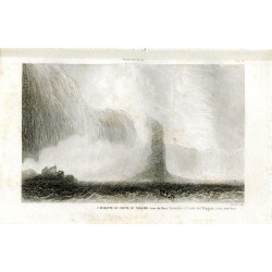 Cataracte ou Chute du Niagara (desde Bac) grabado por Schroeder