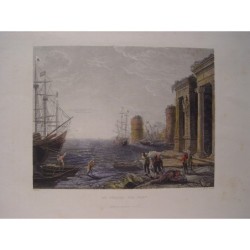 Port maritime italien. D'après Claude. W.R. Smith (1834)