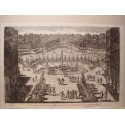 «Veue de l´allée et de la grande pièce d´Eau à Versailles, a main droite» Dib..et gravé par Pierre Aveline (Paris, 1656-1722).
