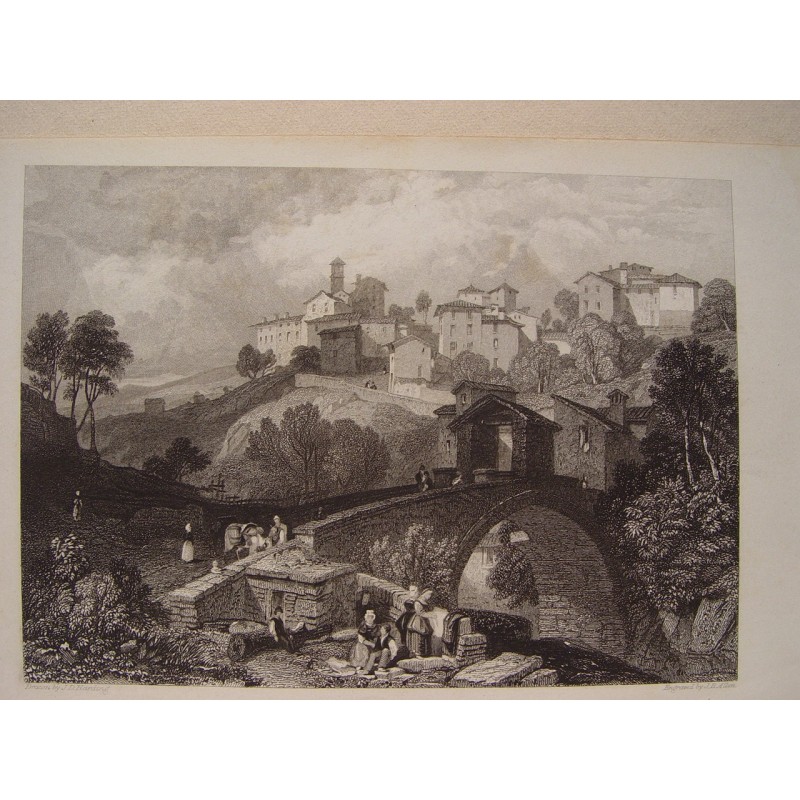 Pegalo (Florenz). Nach JD Harding. Kupferstich von JB Allen (1832)