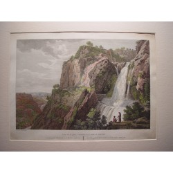 España. Cataluña. Barcelona. «Vista de la Cascada de Sn. Miguel Delfay». Alexandre Laborde (1810-11).