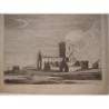Cathédrale de Jona, Écosse. Gravure ancienne du XVIIIe siècle (1772).