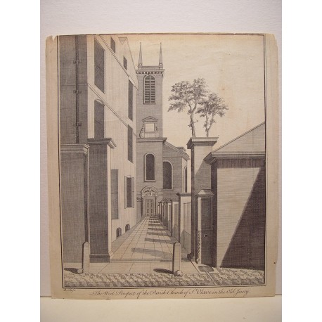 Francia. «The West Prospect of the Parísh Church of St. Olave in the Old Jewry» Por  B.Cole