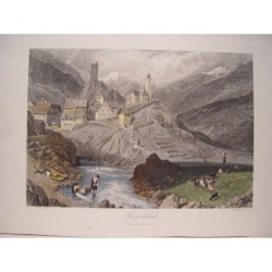 Suisse. Hospenthal. Dessin de Birket Foster (1825-1899). Gravé par John Saddler (1813-1892).