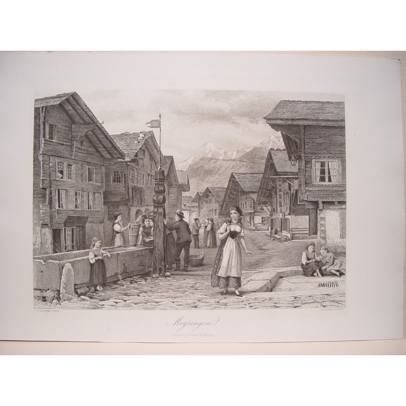 Meiringen (Switzerland), G.G. Kilburne. Engraved by C.W. Sharpe (c.1875)