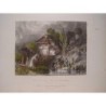Lac de Lungern (Suisse) - Gravure originale ancienne (vers 1850)