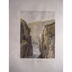 Espagne. Région valencienne. Valence «Vue de la cascade Chulilla» Alexandre Laborde (1810-11).