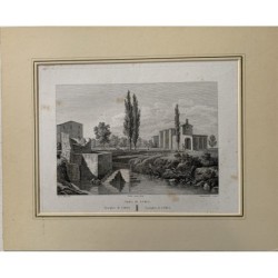 Temple des Nymphes de Lliria - Alexandre Laborde - Gravure ancienne 1810