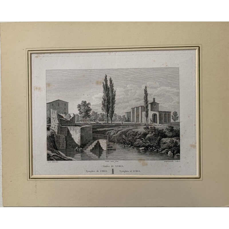 Tempio delle Ninfe di Lliria - Alexandre Laborde - Stampa antica 1810