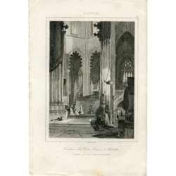 Portugal.Tombeau don Johams, ein Stich von Butalhen unter der Regie von Lemaitre