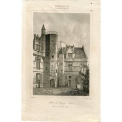 Francia. Palazzo di Cluny, Parigi. Incisione. Lemaitre secondo un disegno di Gaucherel.