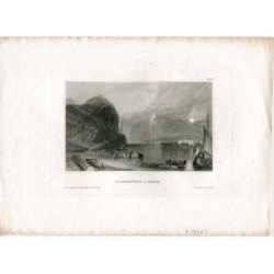 Drachenfelds am Rheim, engraving by Verleger, 19th century